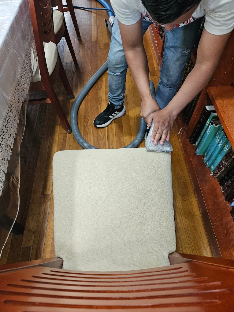 Upholstery cleaning job