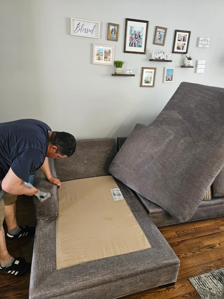 Upholstery cleaning job in New Jersey