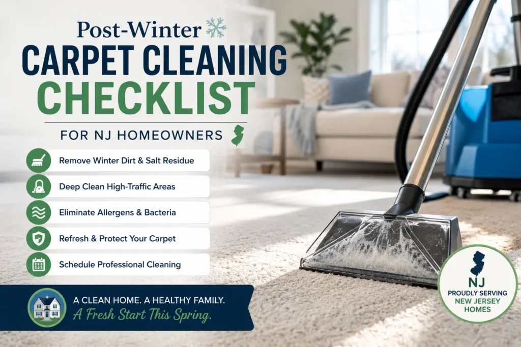 Post-winter carpet cleaning checklist
